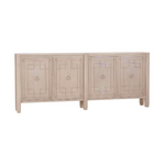 Outside The Box 90x9x38 Knightsbridge Solid Mahogany 4 Door Slim Sideboard Sandbar - SNB