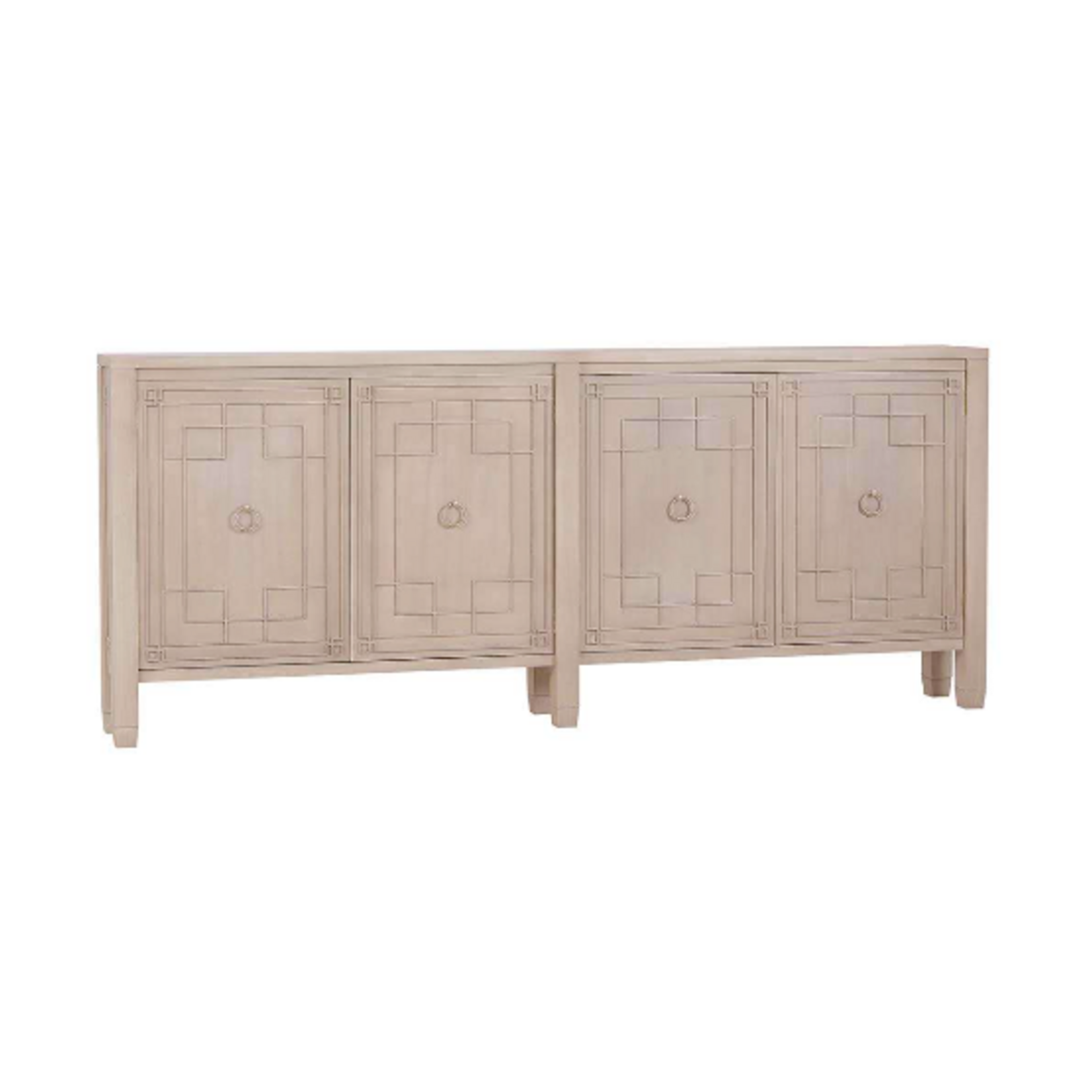 Outside The Box 90x9x38 Knightsbridge Solid Mahogany 4 Door Slim Sideboard Sandbar - SNB