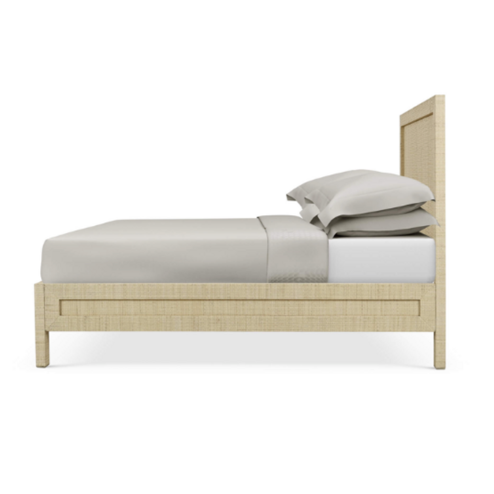 Outside The Box 80x85x56 Kagu Rattan Wrapped Solid Wood King Bed In Natural - RNAT