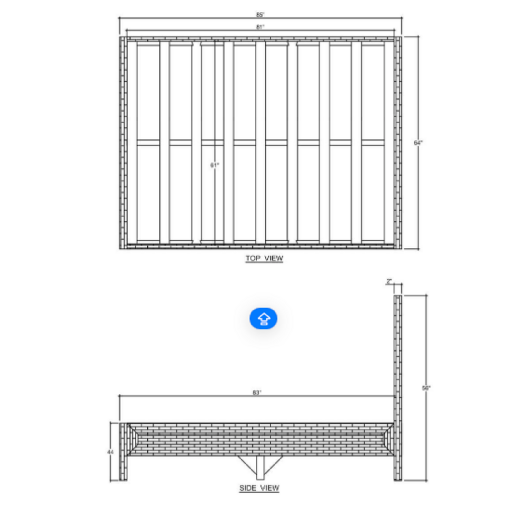 Outside The Box 64x85x56 Kagu Rattan Wrapped Solid Wood Queen Bed In Natural - RNAT