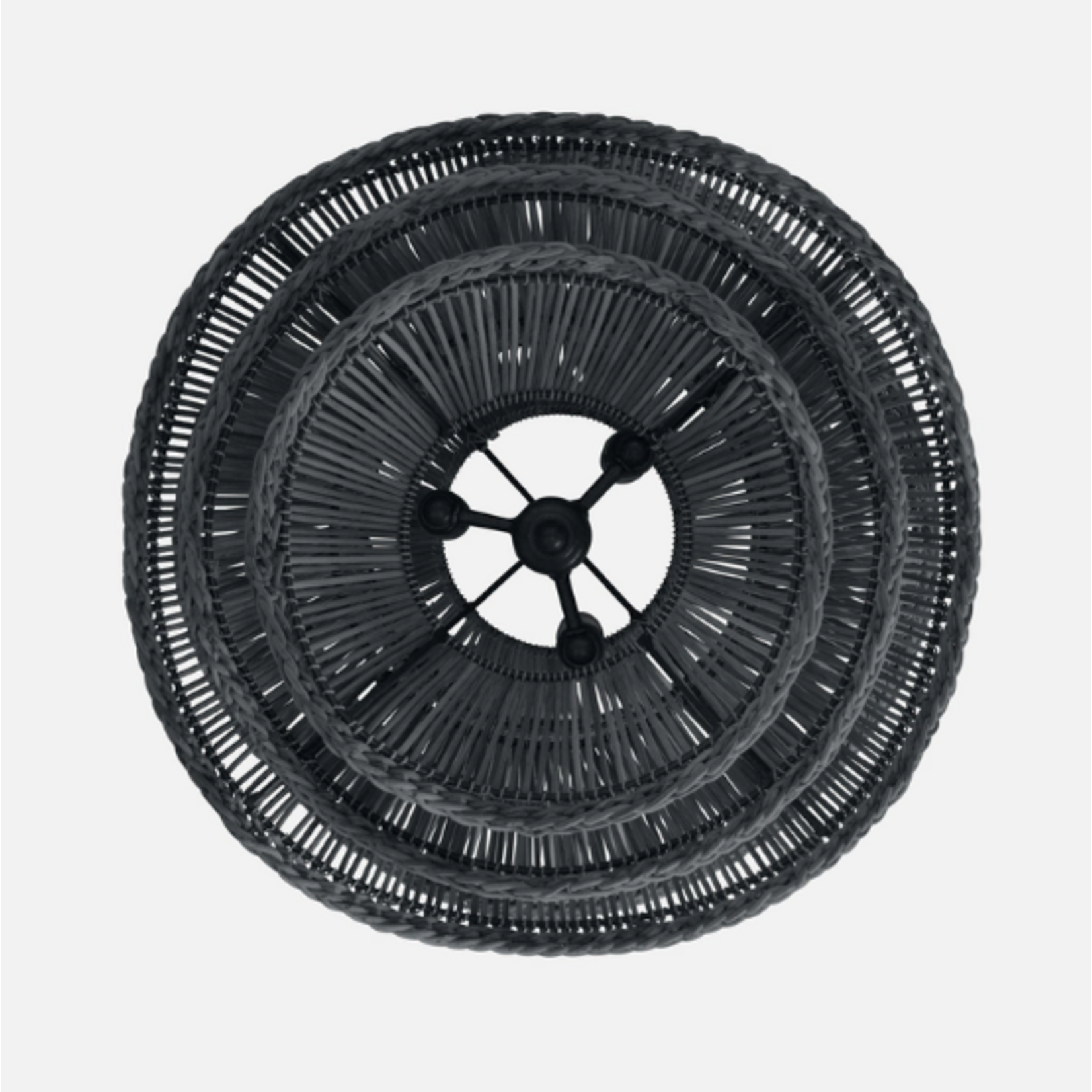 Outside The Box 18" Made Goods Alondra Dark Charcoal Rattan Chandelier