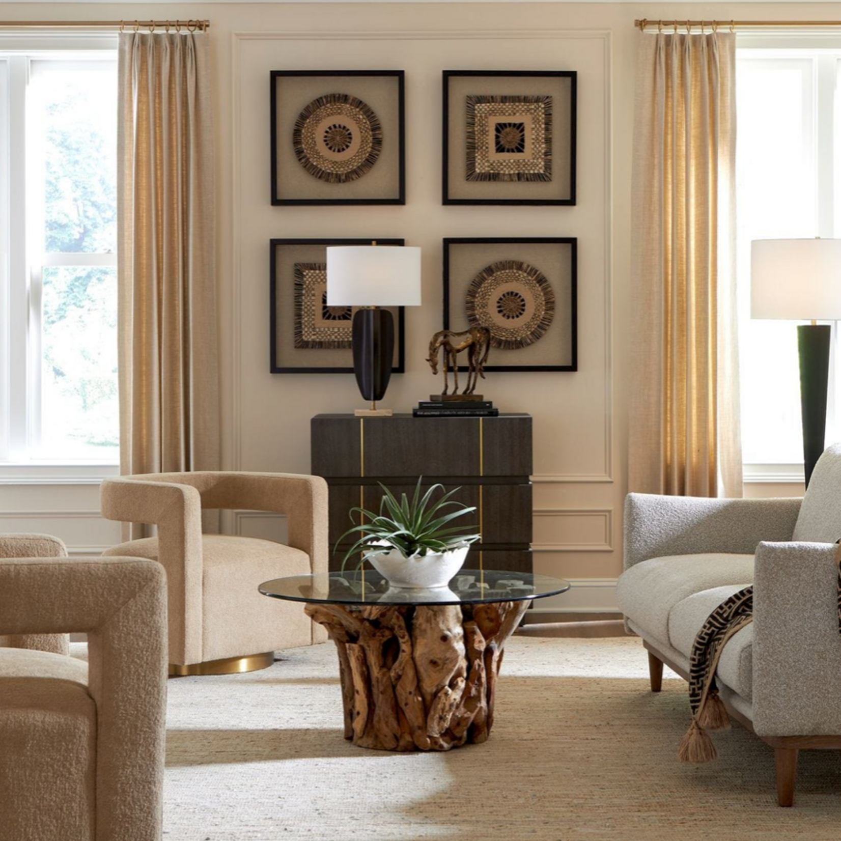 Outside The Box 5" Blossom Off-White Ceramic Bowl