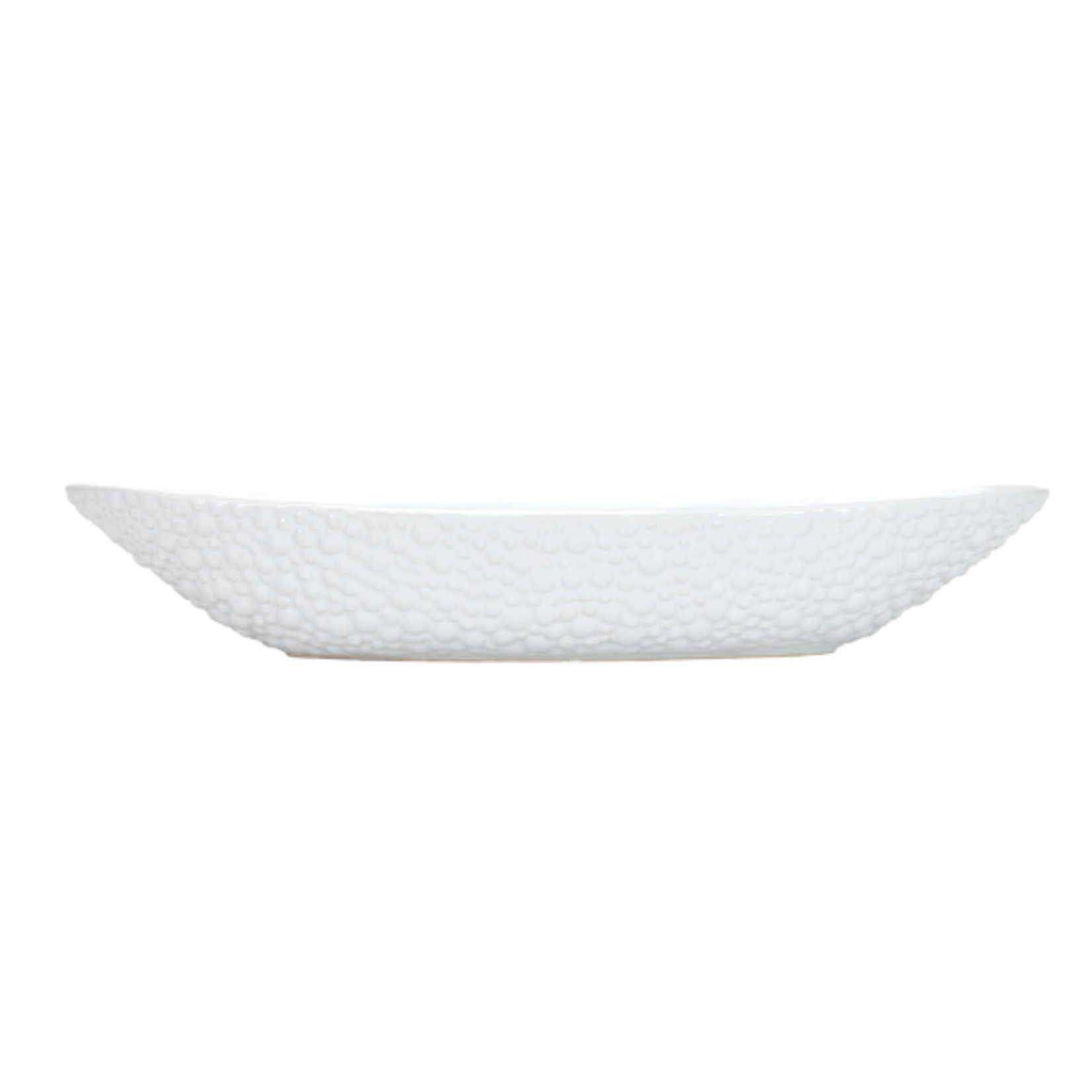 Outside The Box 22x8 Simi White Textured Ceramic Decorative Bowl