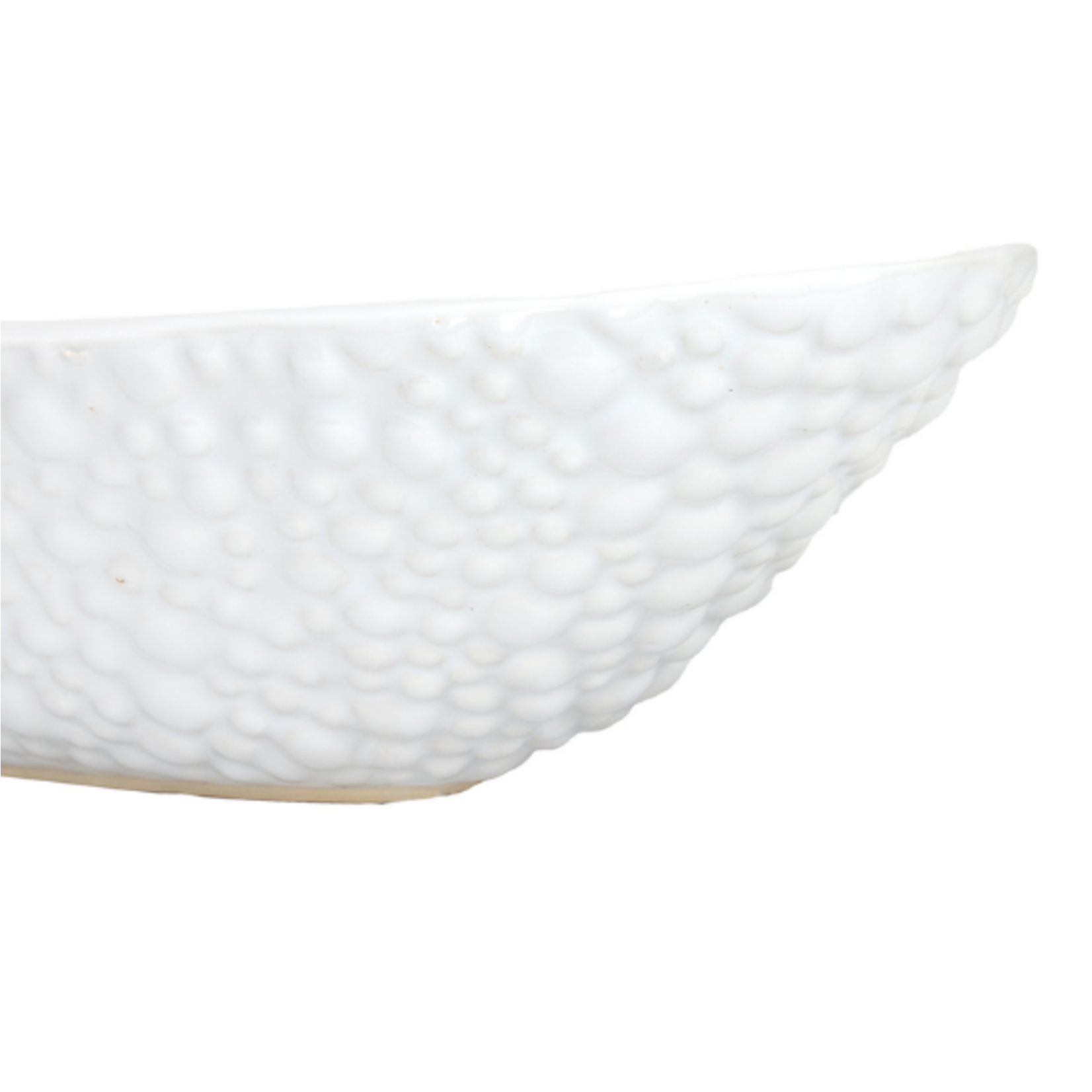 Outside The Box 22x8 Simi White Textured Ceramic Decorative Bowl