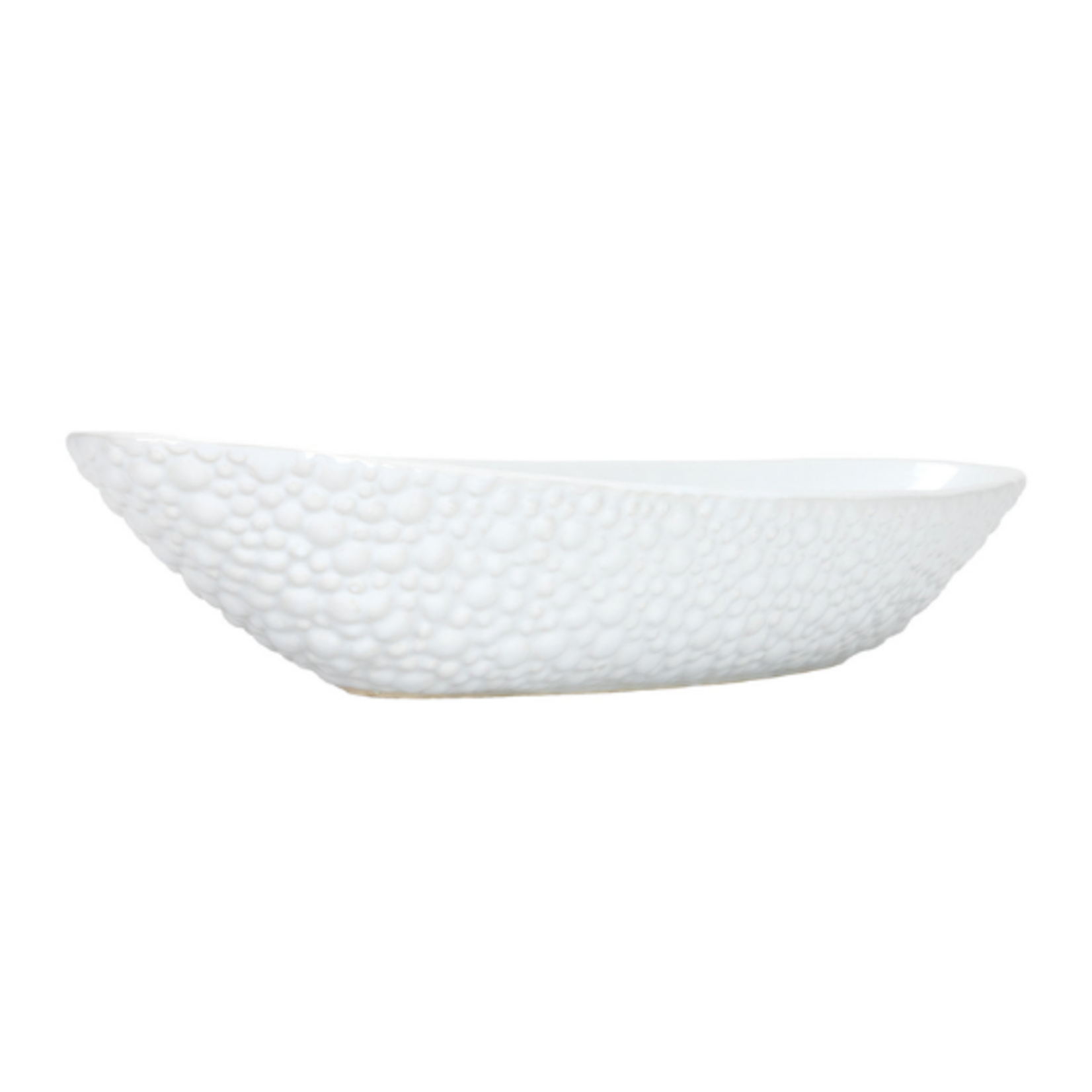 Outside The Box 22x8 Simi White Textured Ceramic Decorative Bowl