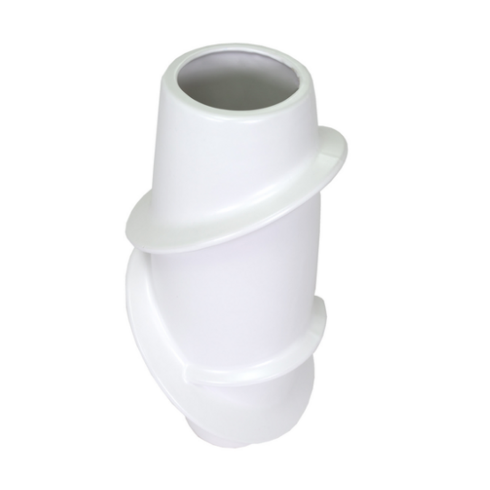 Outside The Box 21" Cha Cha White Stoneware Orbital Vase