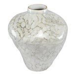Outside The Box 17" Franchelo White & Beige Marbling Porcelain Vase