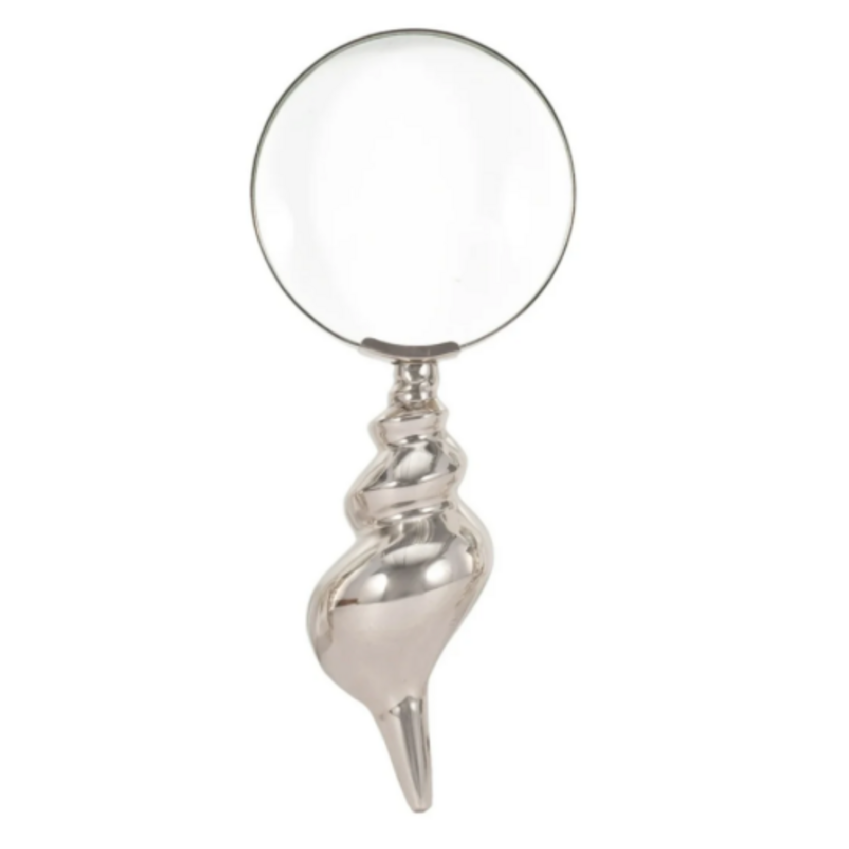 Outside The Box 7" Coastal Silver Icons Magnifying Glass - SOLD SEPARATELY