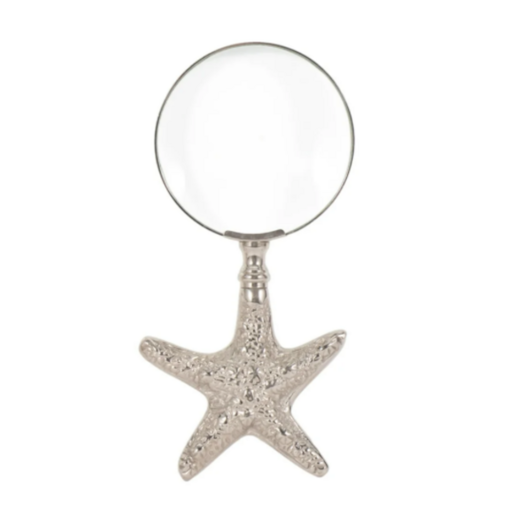 Outside The Box 7" Coastal Silver Icons Magnifying Glass - SOLD SEPARATELY