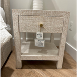 Outside The Box 20x20x24 Kagu Mahogany 1 Drawer Nightstand Raffia White Wash - RFWW