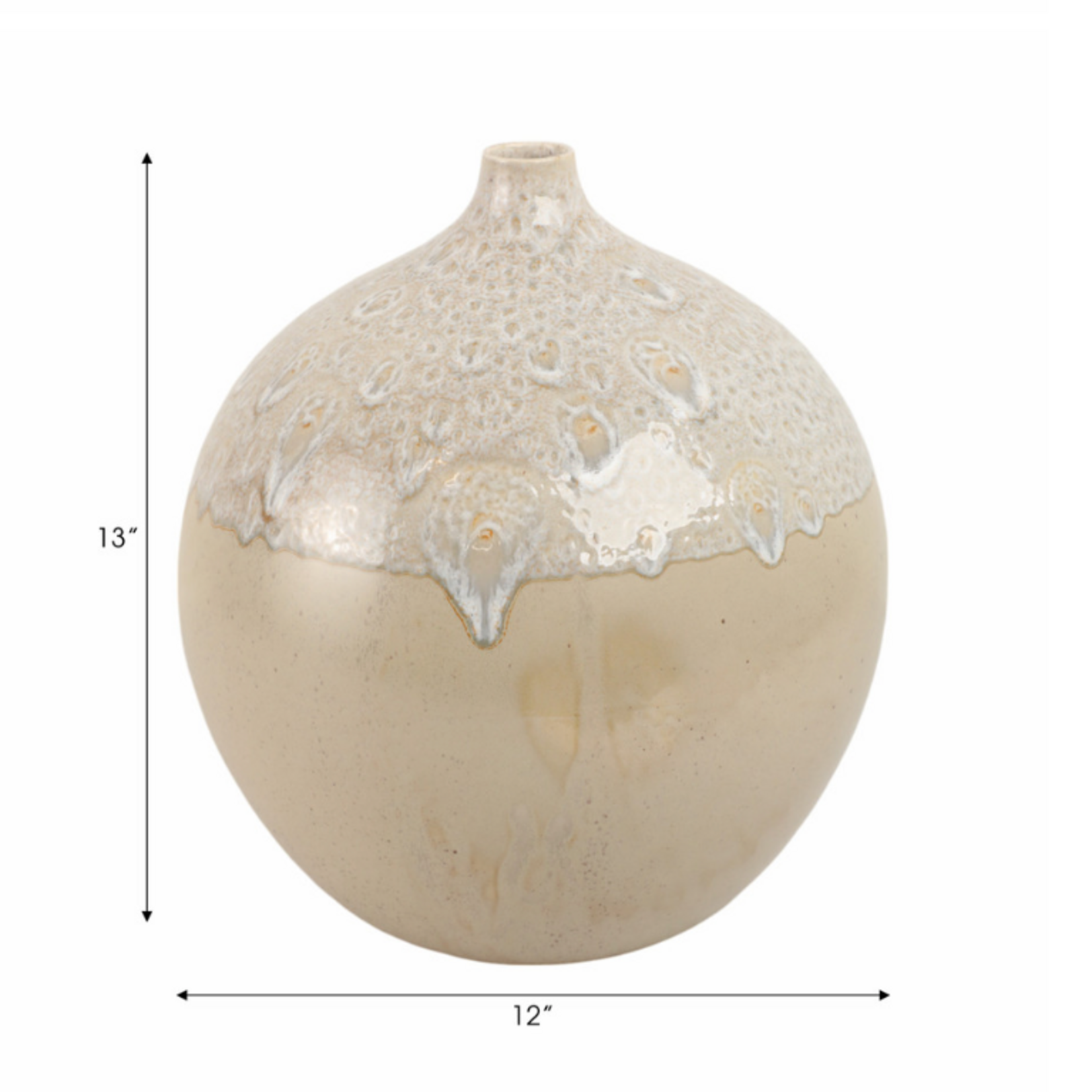 Outside The Box 13" Escoural Tan Portugal Earthenware Ceramic Vase