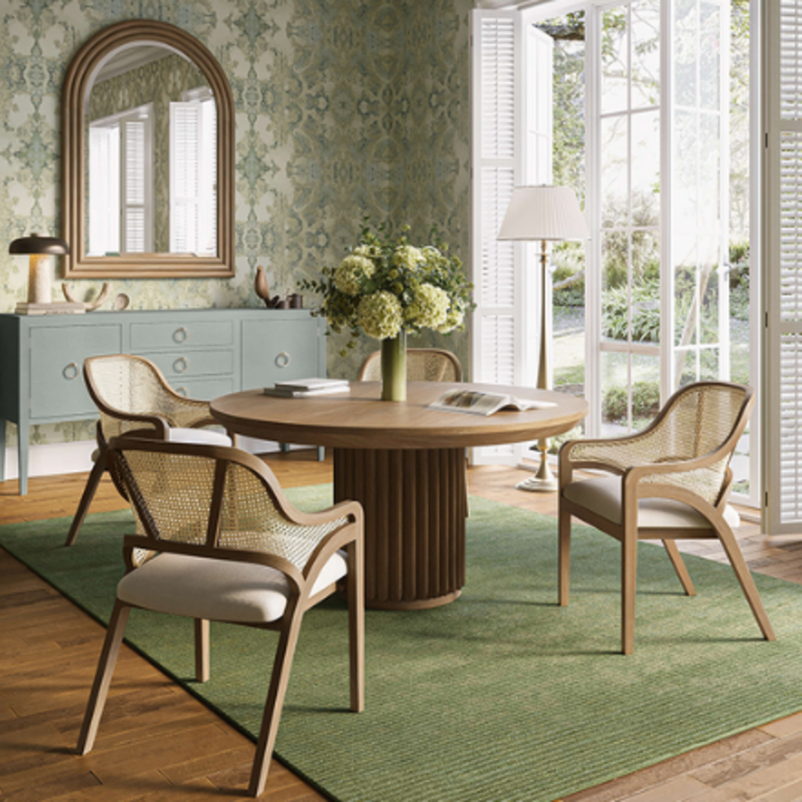 Outside The Box 60" Portobello Solid Mahogany Round Dining Table In Sandbar