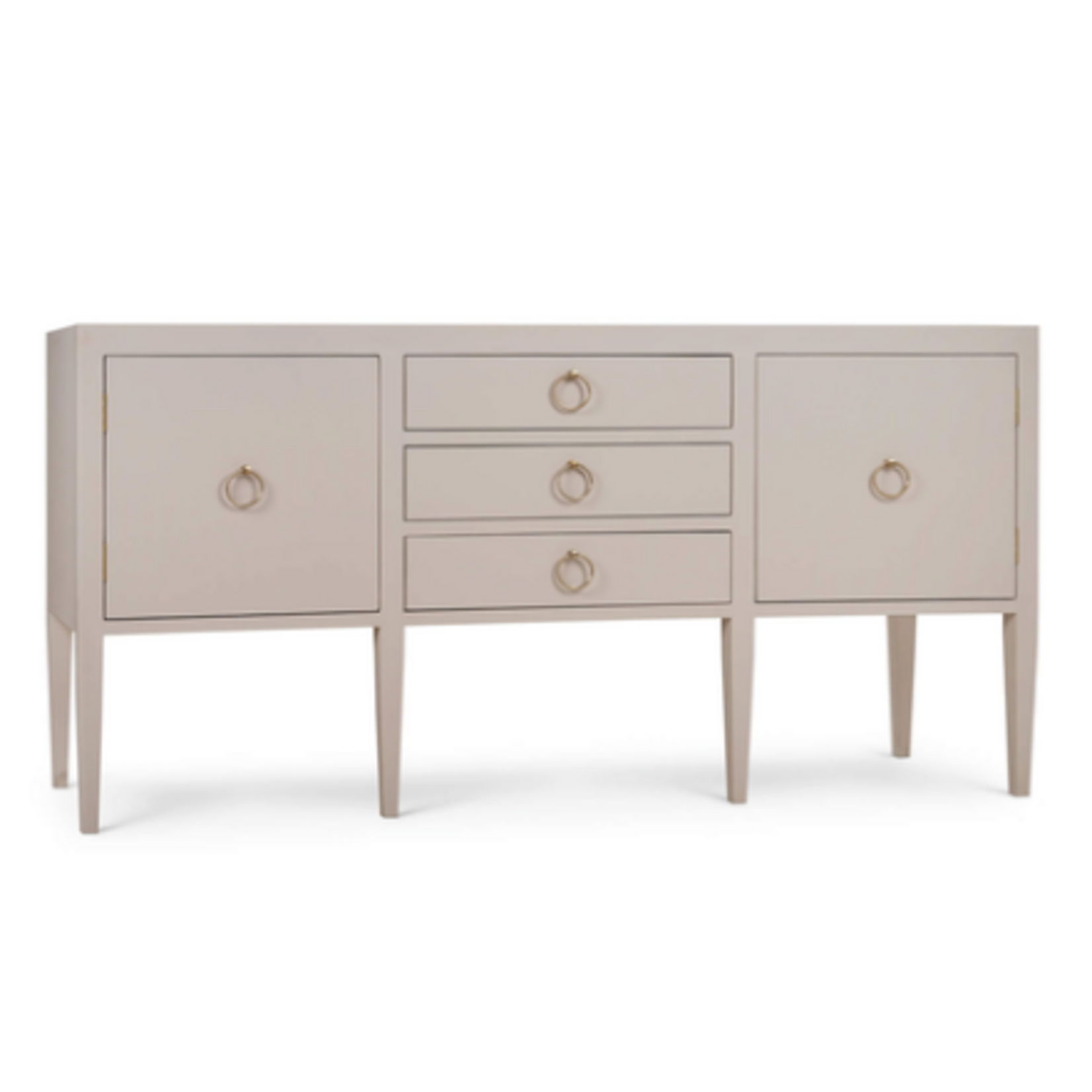 Outside The Box 80x21x40 Westminster Concave Linen Wrapped Sideboard In Putty - FPUT