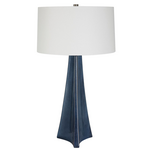 Outside The Box 32" Uttermost Teramo Dark Blue Glaze Ceramic Table Lamp
