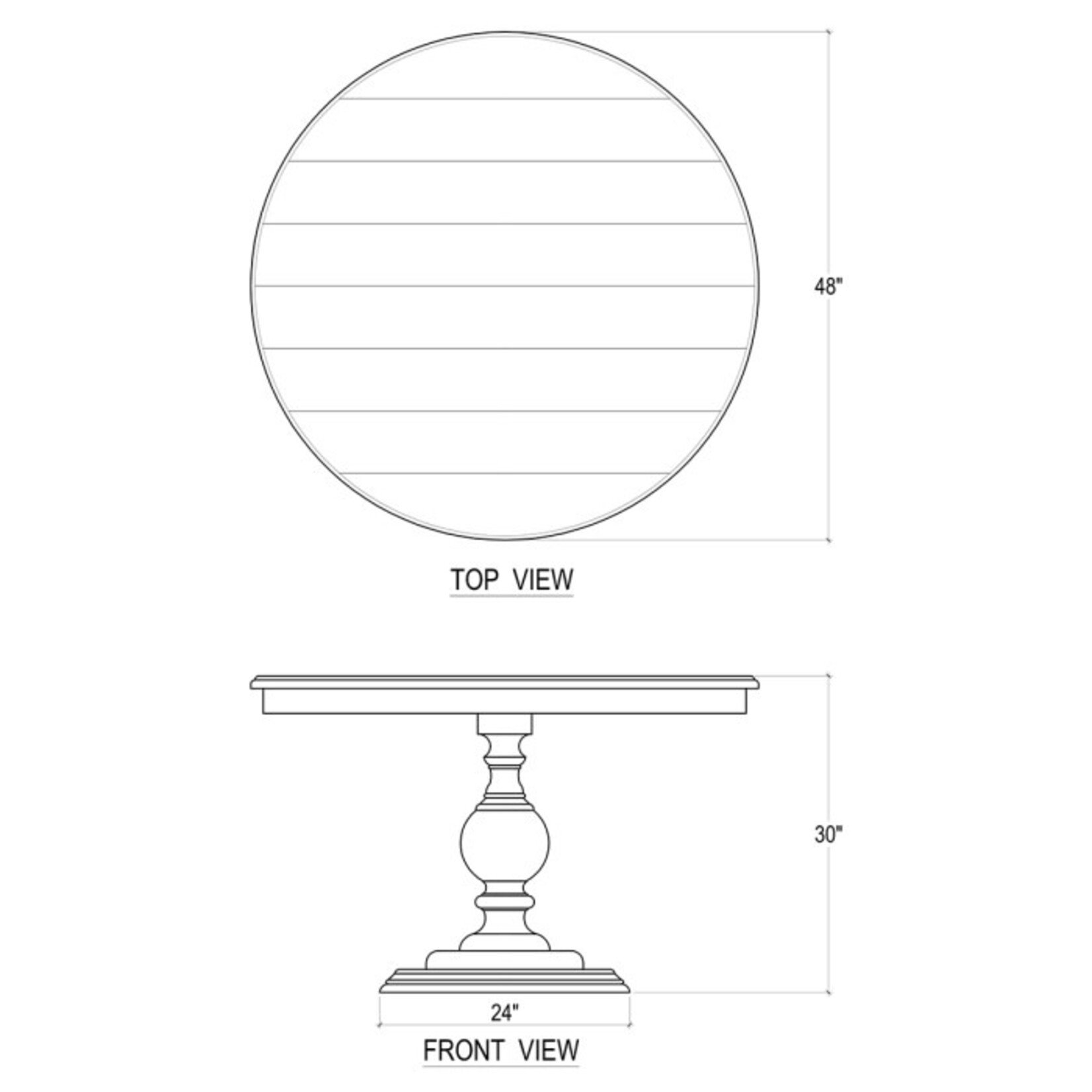 Outside The Box 48" Gloucester Solid Mahogany Dining Table In Sandbar - SNB