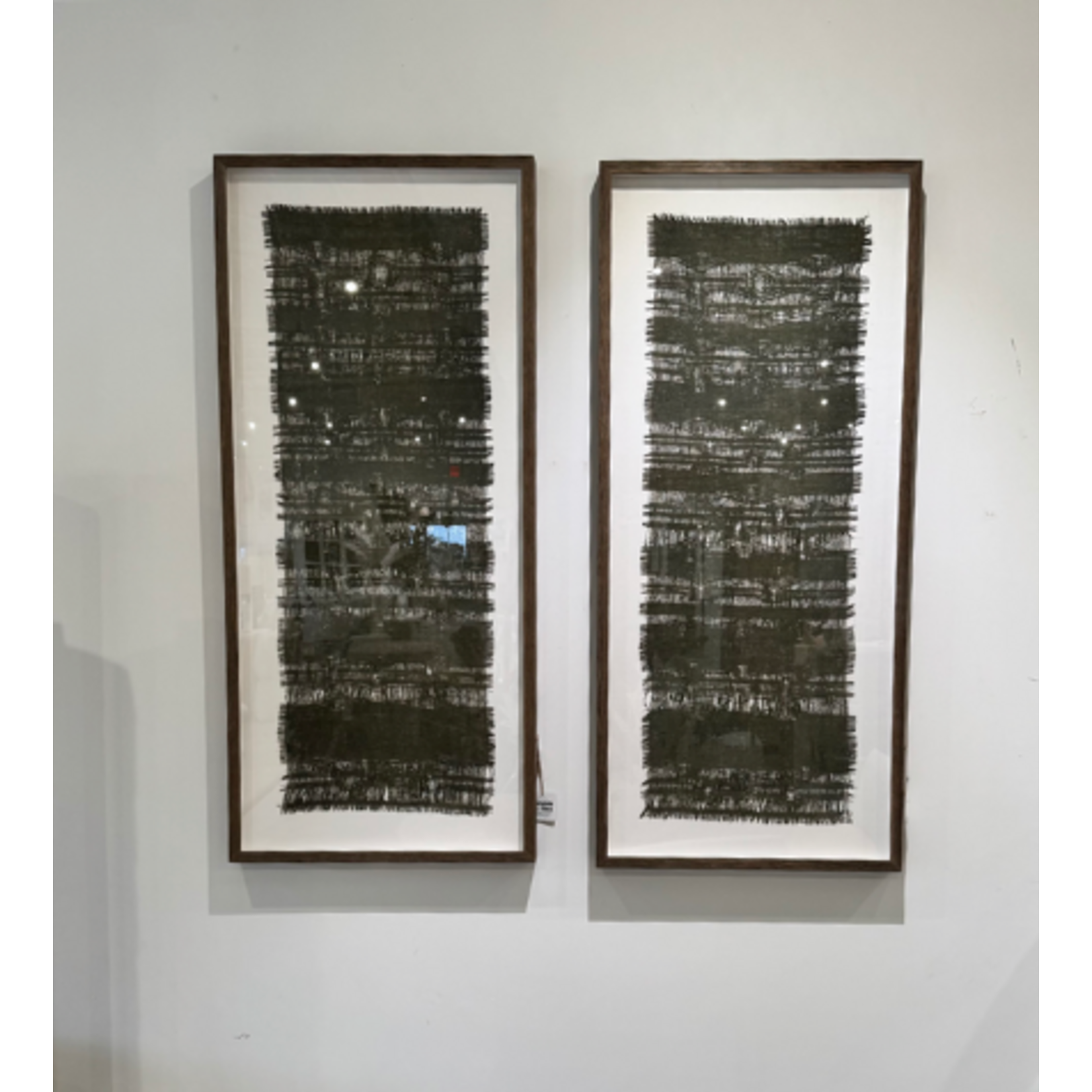 Outside The Box 59x26 Strata 1 Olive Greet Framed Art