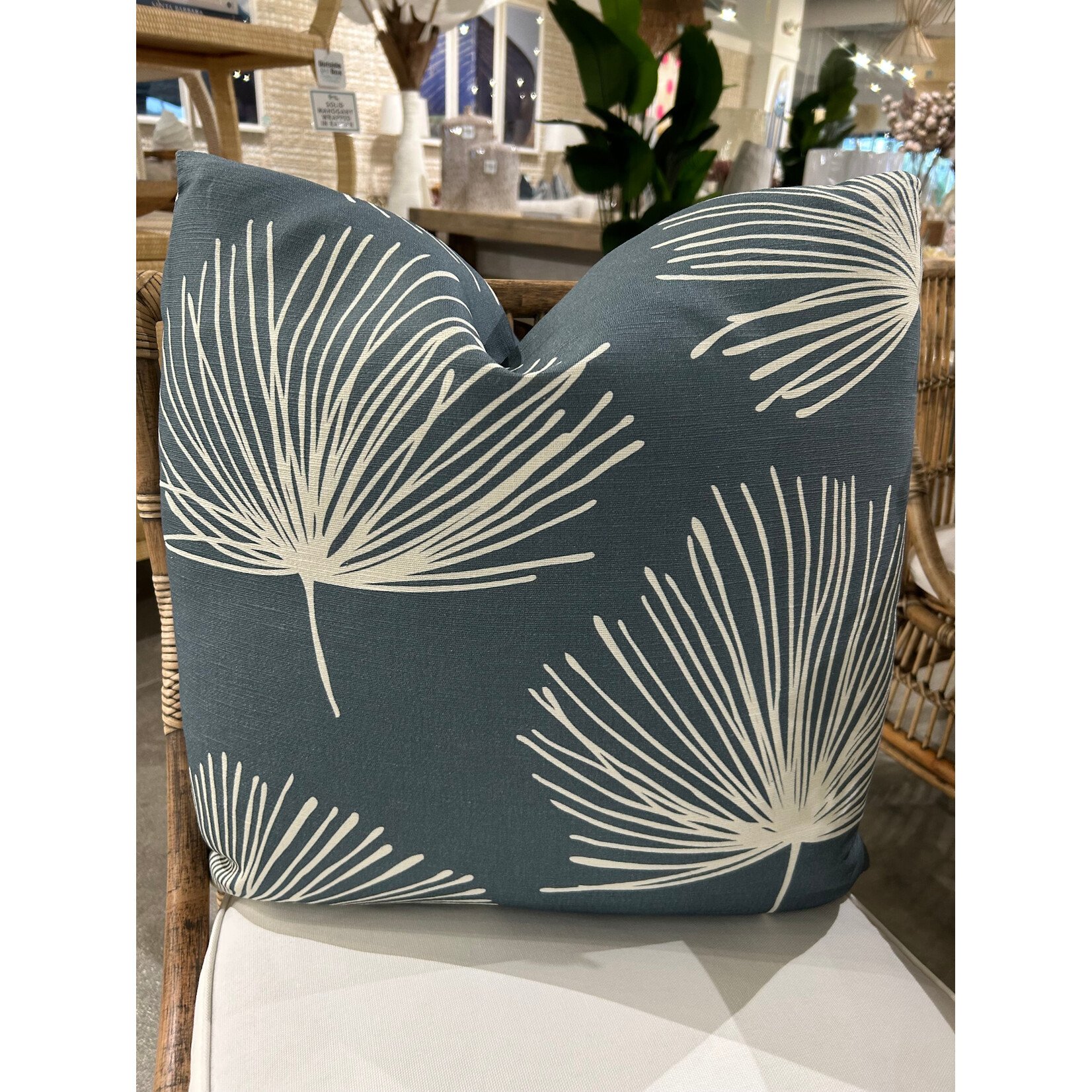 Outside The Box 24x24 Nurture Hand Crafted Down Filled Pillow In Lagoon