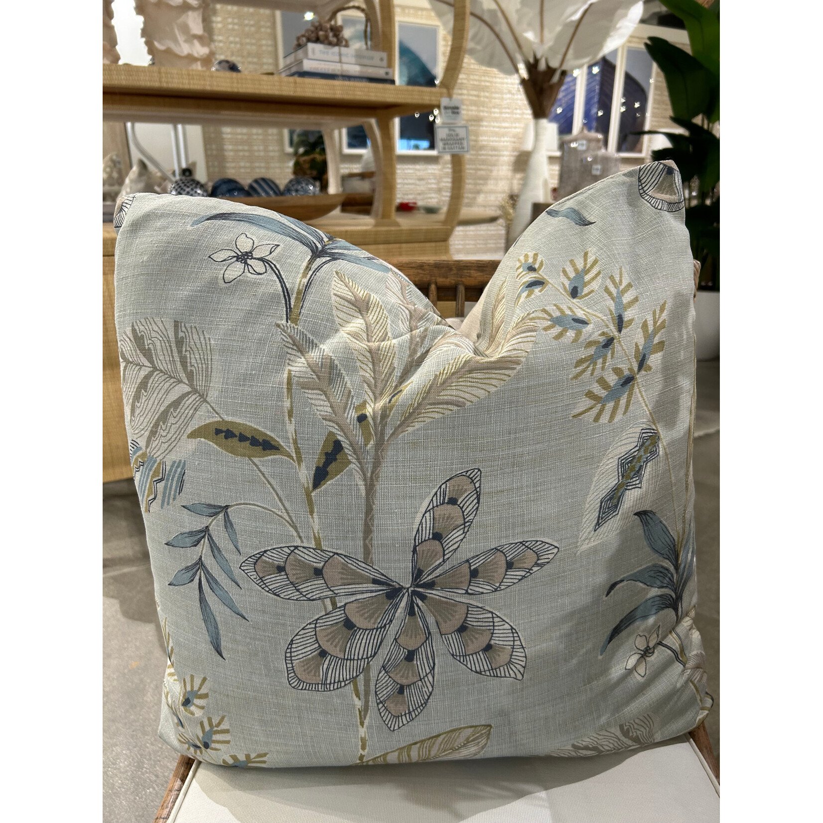 Outside The Box 24x24 Printmark Hand Crafted Down Filled Pillow In Mystic CB