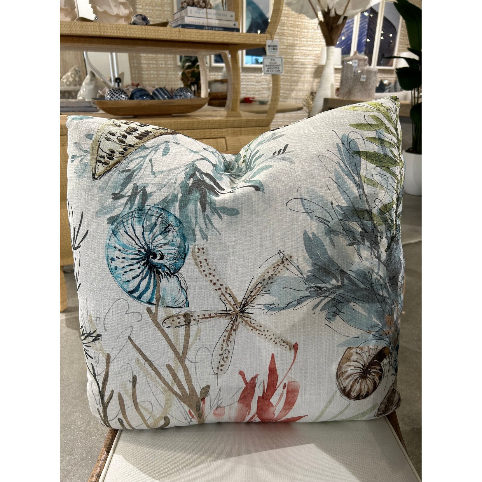 Outside The Box 24x24 Seafarer Hand-Crafted Down Filled Pillow In Ivory