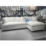 Outside The Box 112L x 68R Upholstered Nomad Snow Crypton Performance Fabric Cloud Lux Right Arm Facing Chaise
