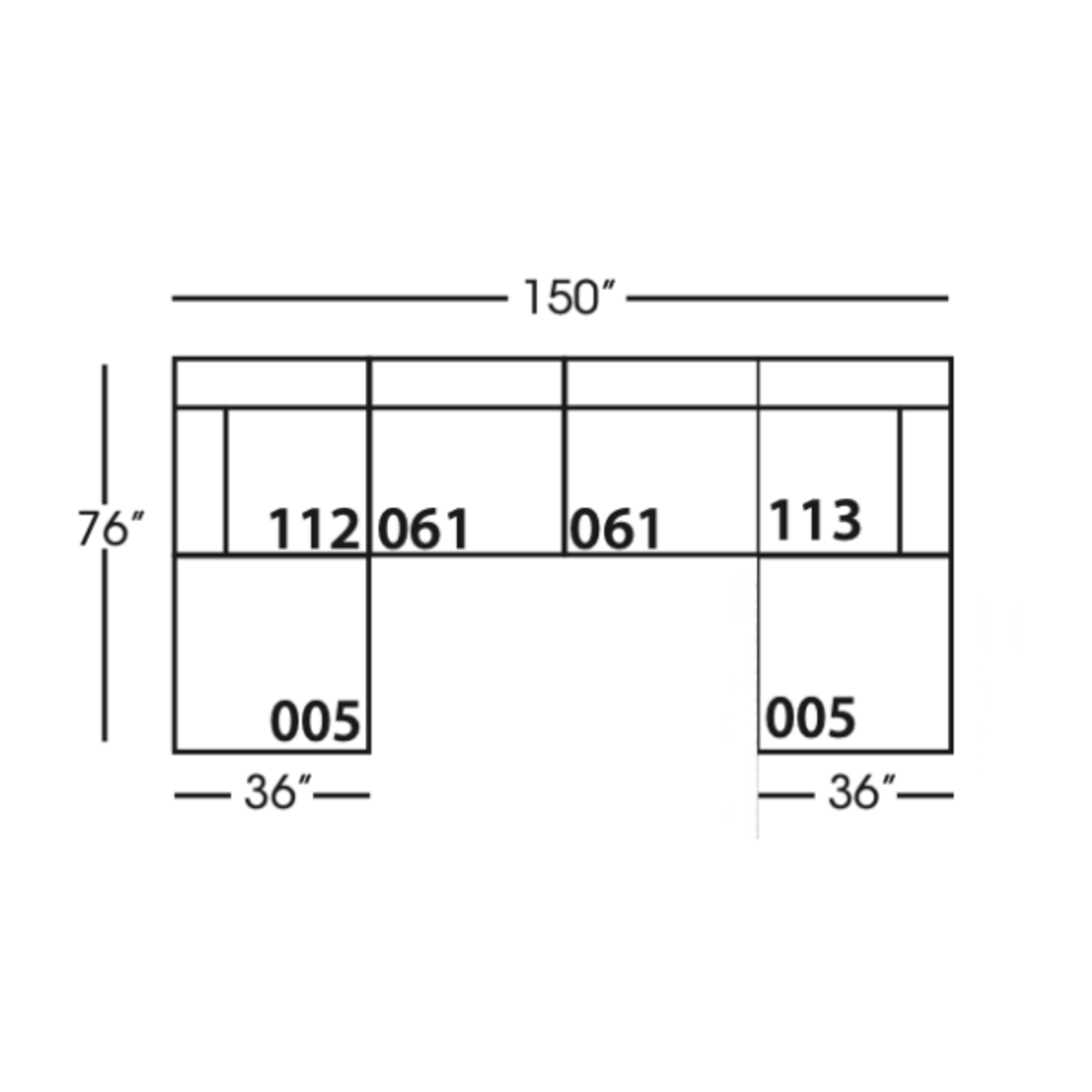 Outside The Box 150x76 Asher Nomad Snow Crypton Performance Upholstered Cloud Cushion Lounge Modular Sofa W / 2 Ottoman 102CR-19 (Z)