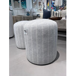 Outside The Box 17X19 Cleo Federal Blue Kid Proof Performance Round Ottoman RA252-52 (AA)
