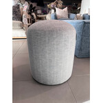 Outside The Box 17x19 Cleo Indigo Stripes Kid Proof Performance Round Ottoman - RA252-35 (AA)
