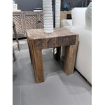 Outside The Box 23x22x24 Gizelle Bleached Reclaimed Solid Wood End Table
