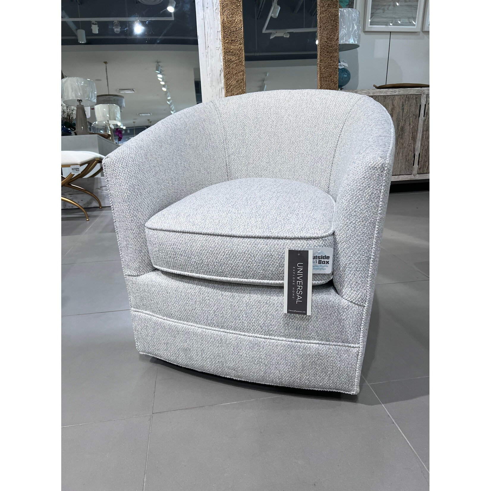 Outside The Box Burke Dreamy Cloud Performance Poly Upholstered Swivel Chair F-001647-1 (Tier 3)