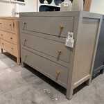 Outside The Box 58x20x34 Kagu Mahogany 6 Drawer Dresser Raffia Wrapped In Pale Blue - RFPB