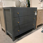 Outside The Box 58x20x34 Kagu Mahogany 6 Drawer Dresser Raffia Wrapped In Homburg Blue - RFHM