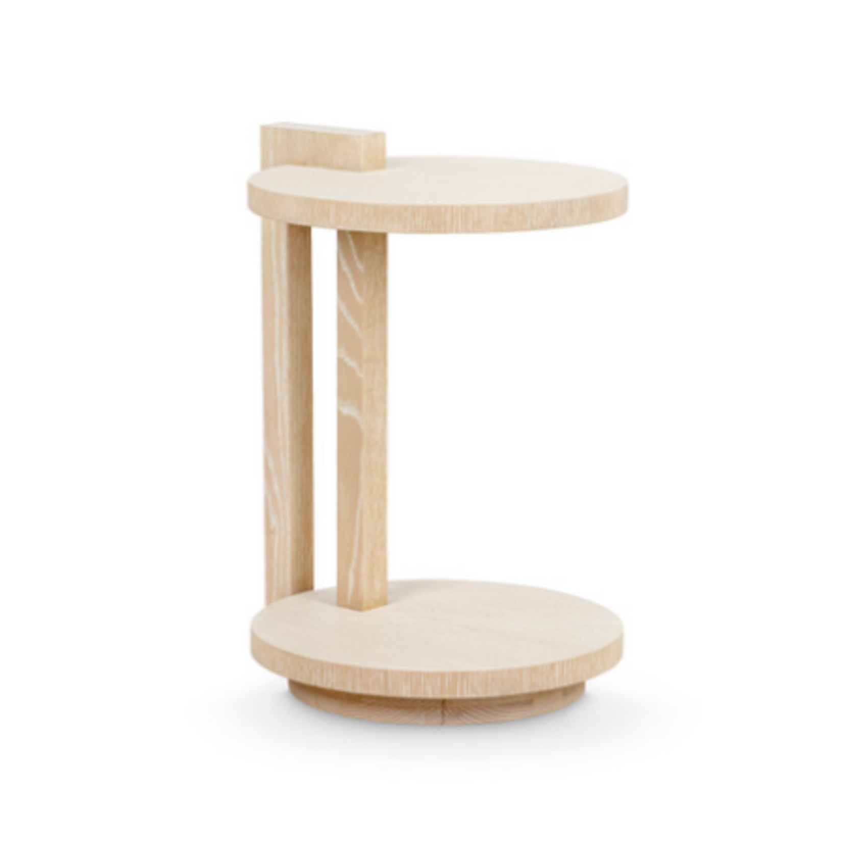 Outside The Box 17x22 Villa & House Chase Bleached Cerused Oak Accent Table