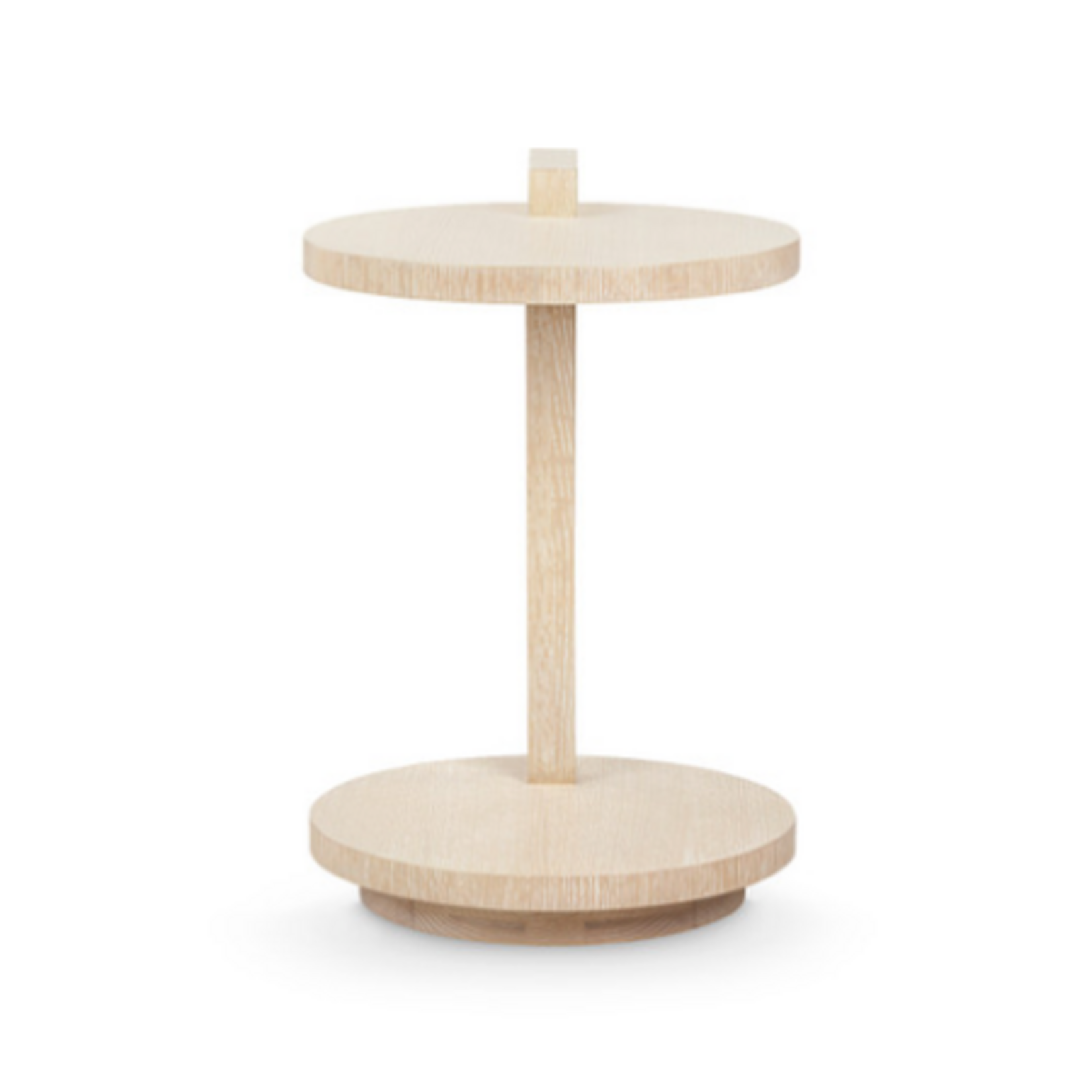 Outside The Box 17x22 Villa & House Chase Bleached Cerused Oak Accent Table