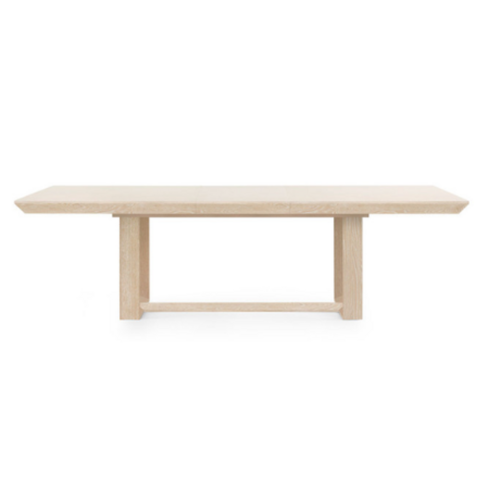 Outside The Box 84" Extends To 106" & 128"  Villa & House Finn Bleached Cerused Oak Rectangular Dining Table