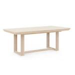 Outside The Box 84" Extends To 106" & 128"  Villa & House Finn Bleached Cerused Oak Rectangular Dining Table