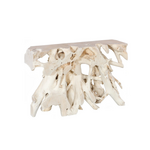 Outside The Box 48x16x31 Bleached Solid Teak Wood Console Table #3