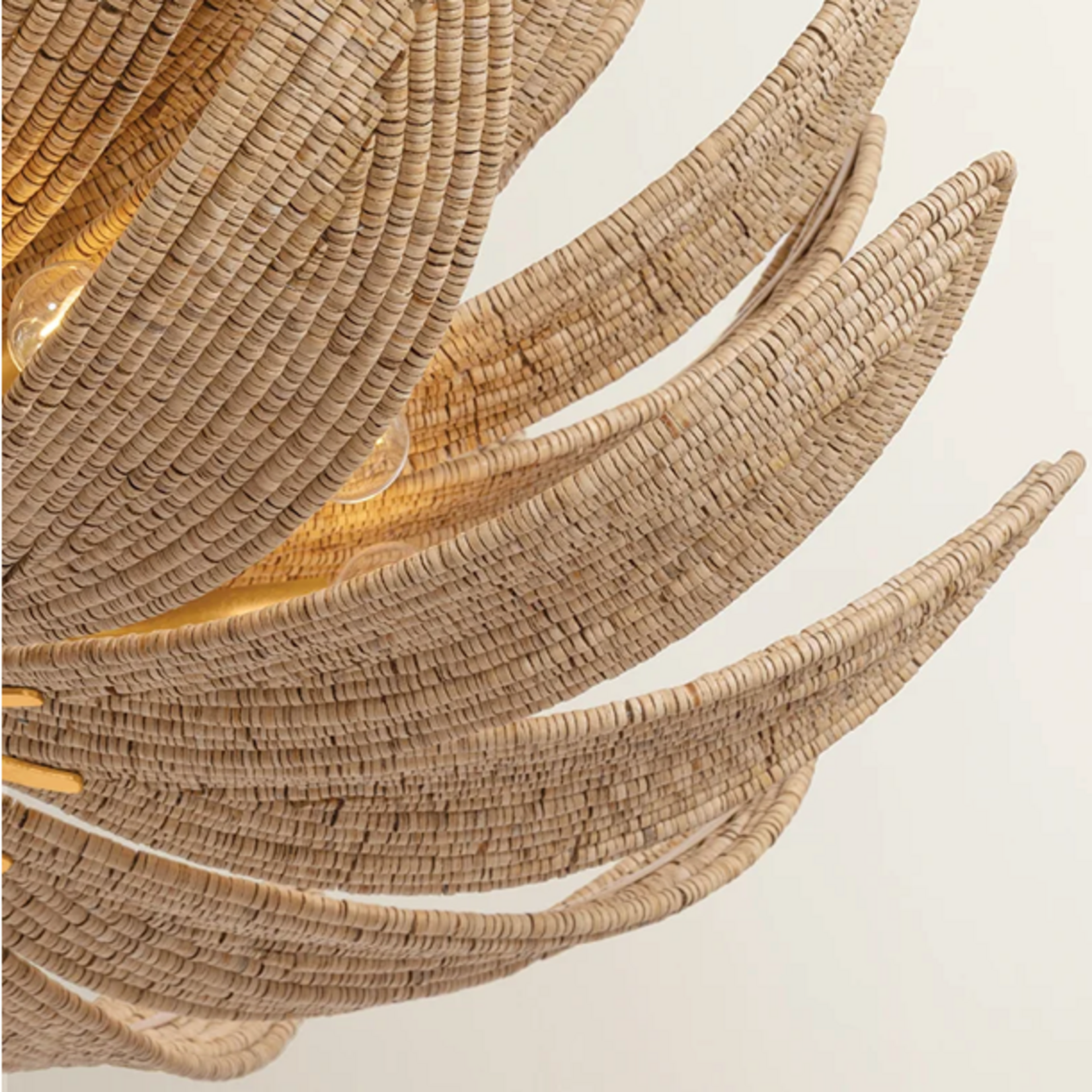 Outside The Box 17" Varanasi Natural Coco Beads Hand Crafted Chandelier