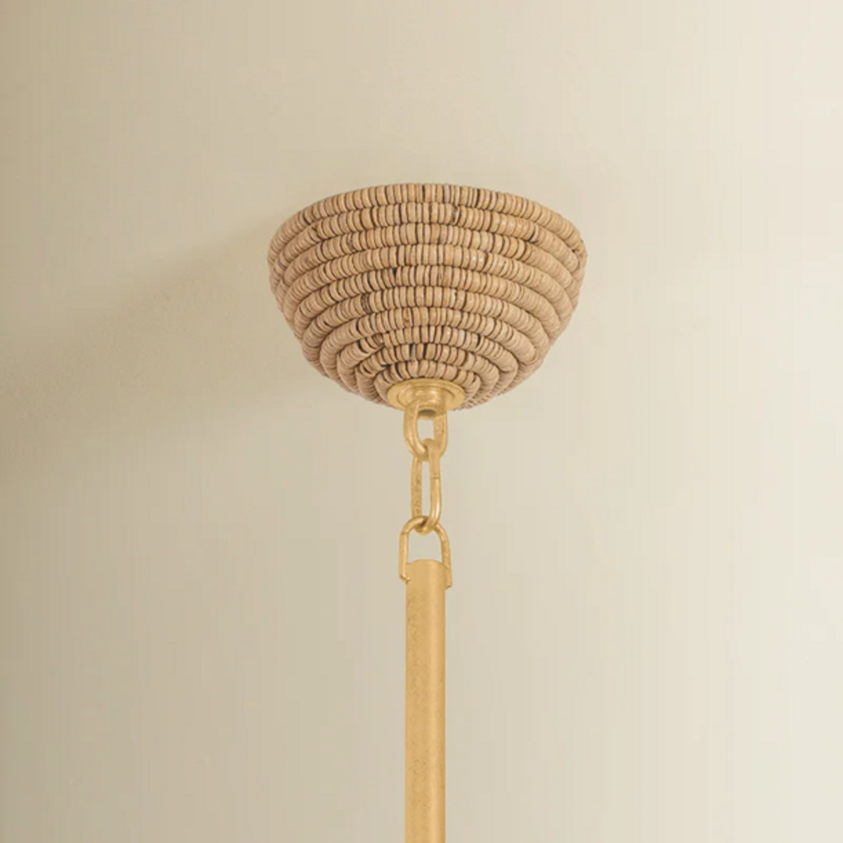 Outside The Box 17" Varanasi Natural Coco Beads Hand Crafted Chandelier