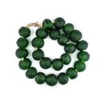 Outside The Box 26" Green Recycled 35mm Glass Beads