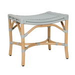 Outside The Box 21x17x19 Winston Rattan Hand Crafted Stool In Blue / Natural