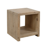 Outside The Box 22x22x24 Elle Reclaimed Wood Side Table In Natural Weathered