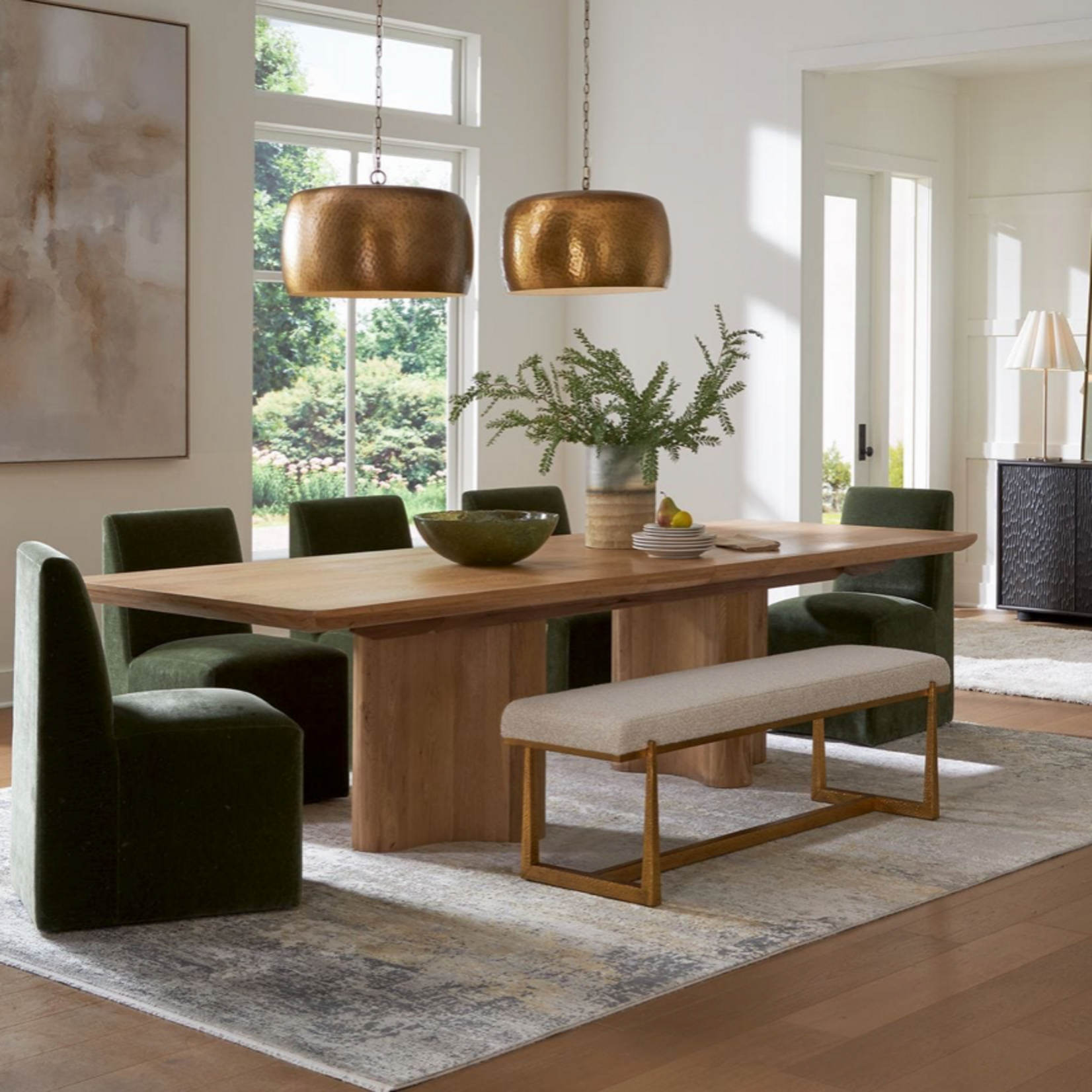 Outside The Box 96" Extends to 120" Cecelia Solid Reclaimed Oak Dining Table