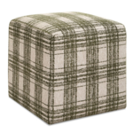 Outside The Box 18x18 Joie Ireland Green Plaid Ottoman