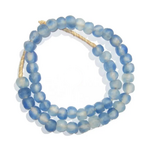 Outside The Box 24" Blue Swirl Recycled 14mm Glass Beads