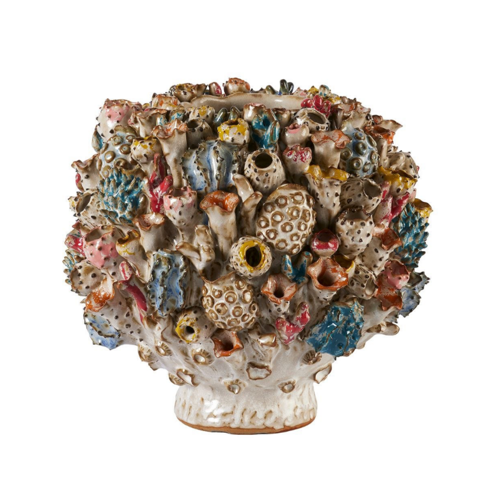 Outside The Box 10" Sea Garden Handmade Terracotta Ball Vase