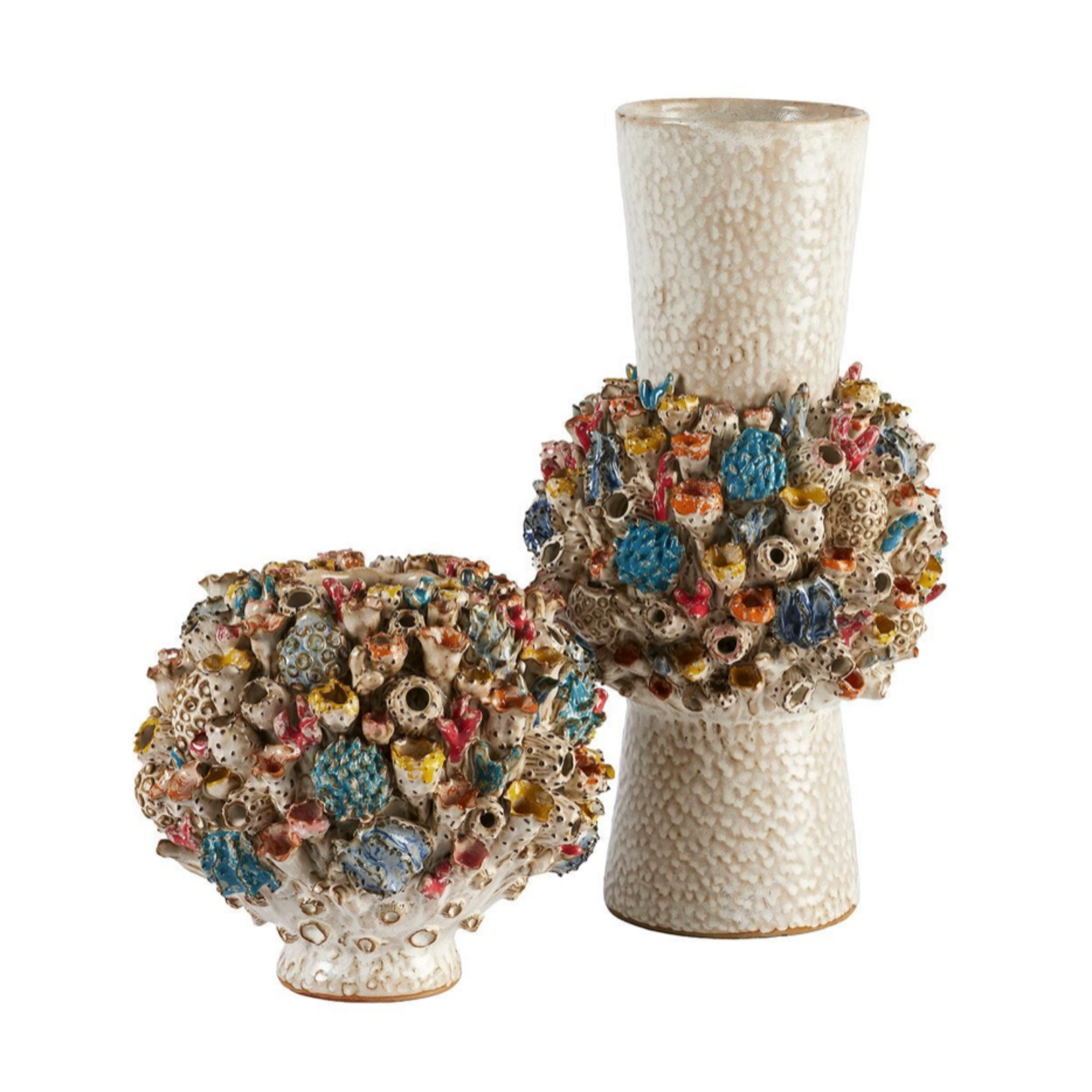 Outside The Box 10" Sea Garden Handmade Terracotta Ball Vase