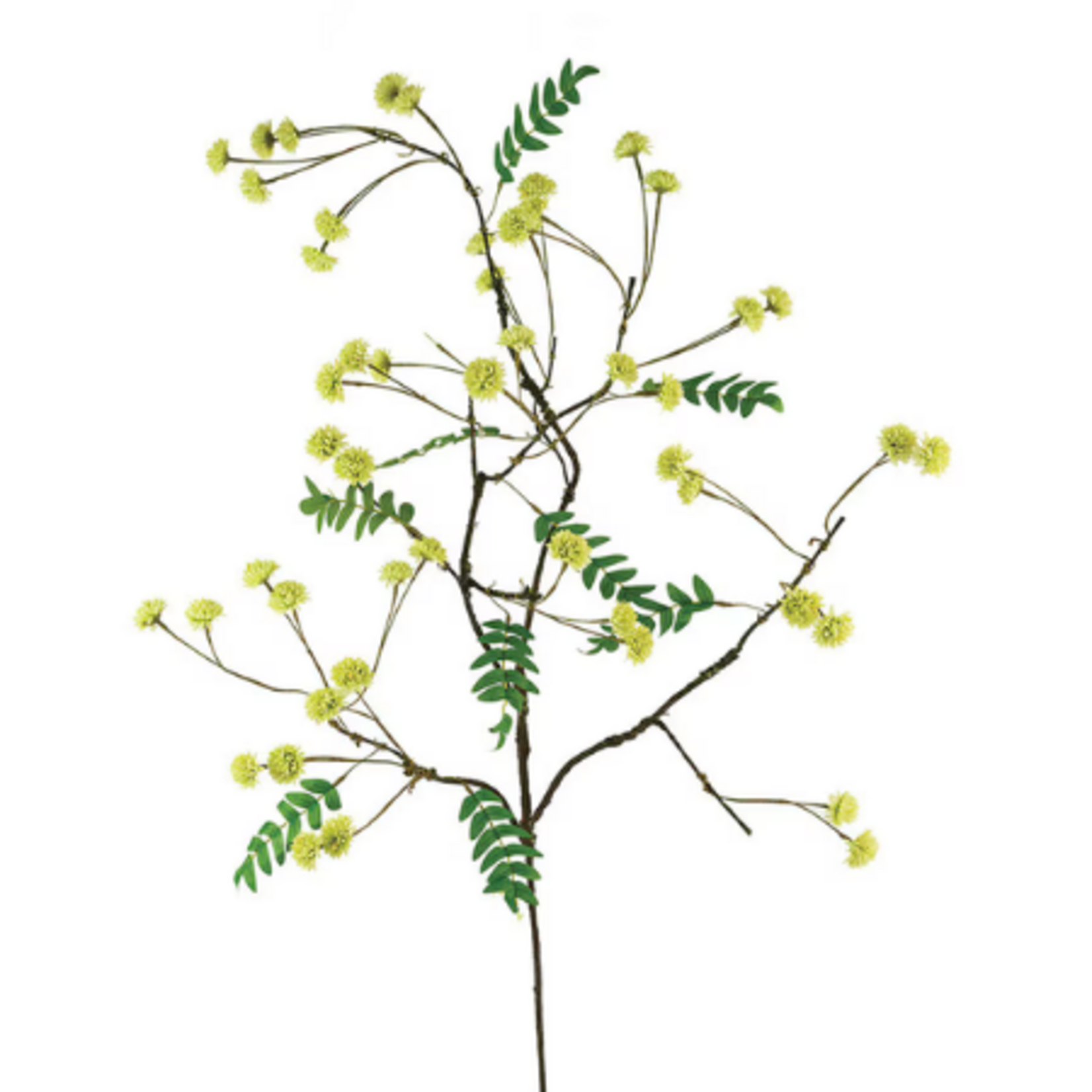 Outside The Box 48" Yellow Mimosa Flower Bud Stem Faux Decor