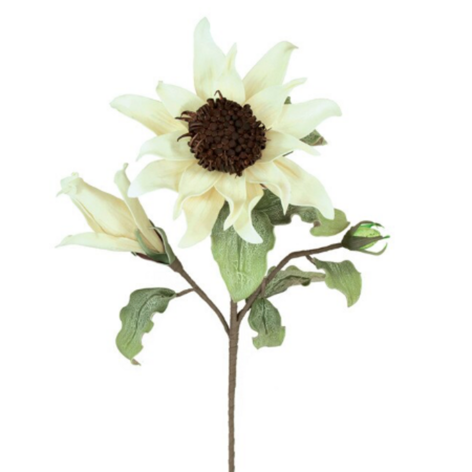 Outside The Box 37" White Sunflower Flower Stem Faux Decor