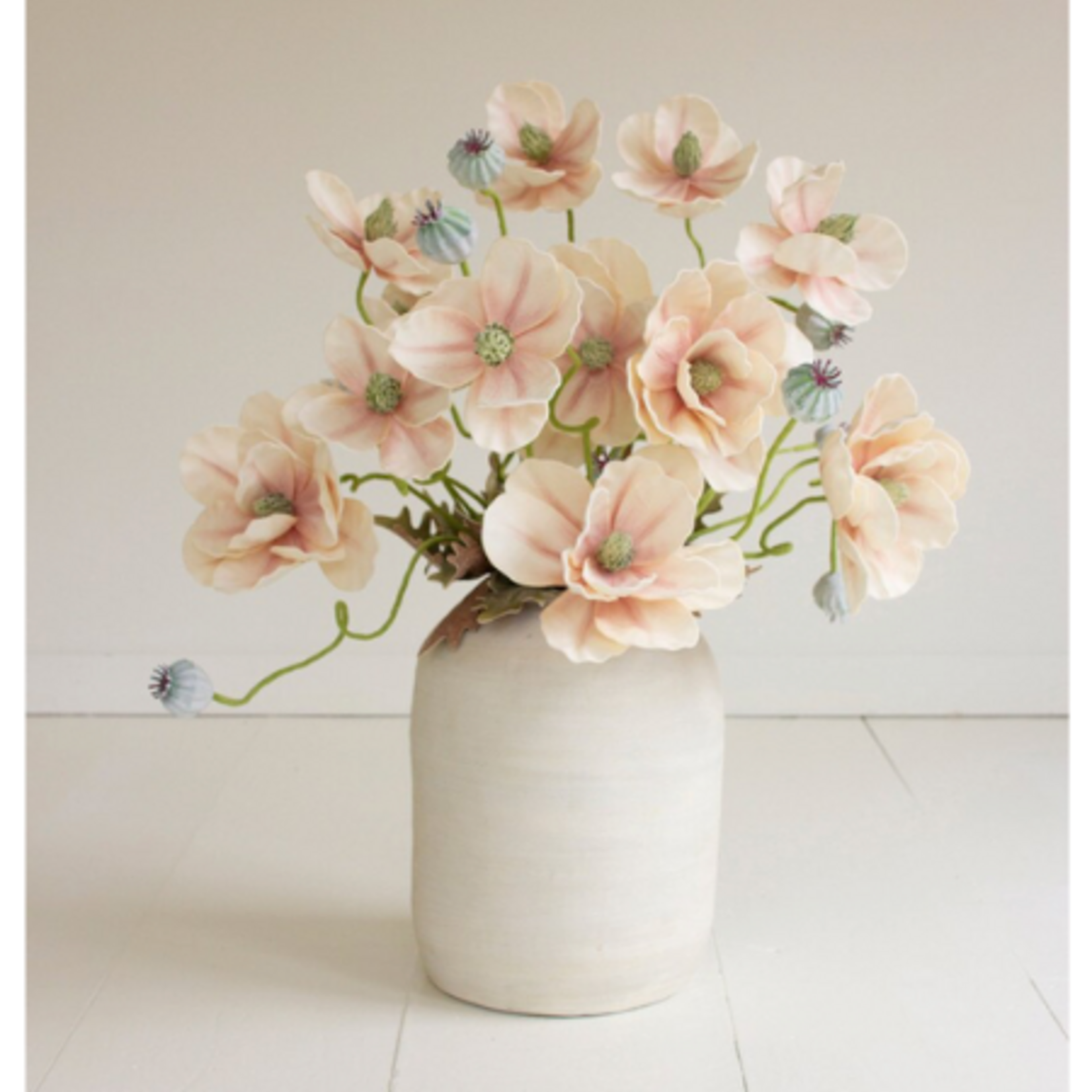 Outside The Box 34" Pink Japanese Anemone Flower Stem Faux Decor