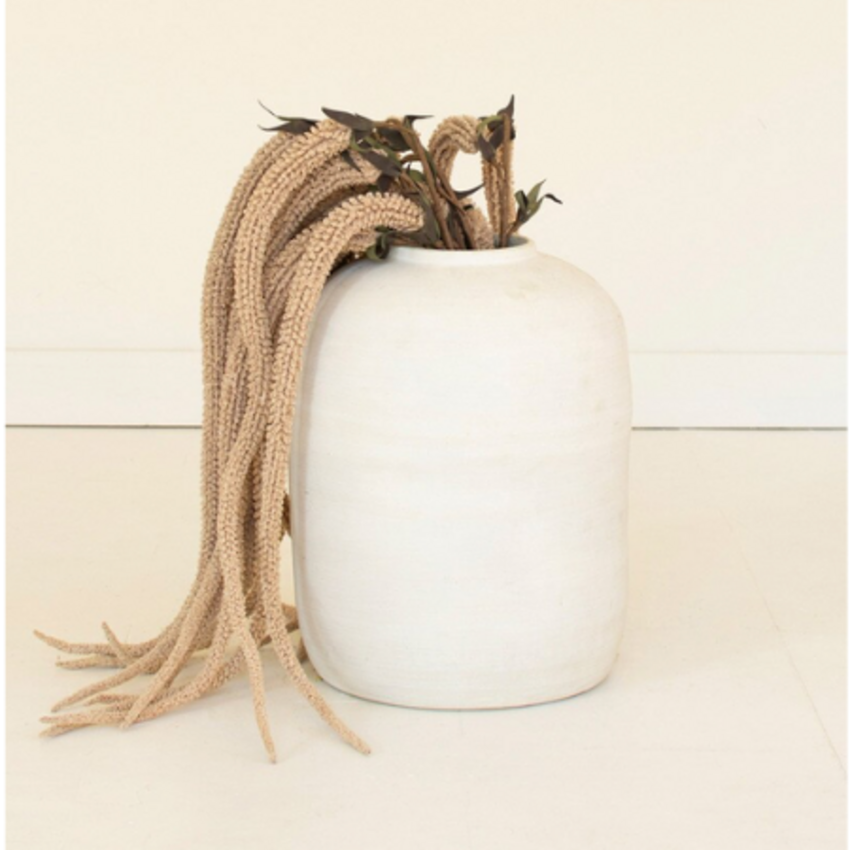 Outside The Box 42" Golden Foxtail Flocked Branch Faux Decor